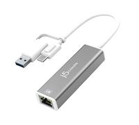 j5create Adaptador USB-C a 2.5 Gigabit Ethernet, 3-15/16 pulgadas, gris espacial, JCE145C
