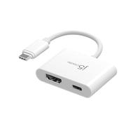 j5create Adaptador USB-C a HDMI 4K con suministro de energía, soporta video 4K UHD, potencia de paso de hasta 100 W para dispositivos conectados, compatible con MacBook, iPad, smartphone, laptop