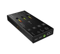 j5create Tarjeta de Captura de Vídeo en Vivo-Doble HDMI a USB-C, Soporta Grabación de Vídeo/Audio a 1080p 60Hz, Power Delivery 60W Pass Through, Ideal para PC PlayStation Game Live Streaming (JVA06)