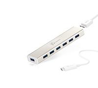 j5create Hub de Datos USB Tipo C a USB 3.0 de 7 Puertos con Cable extendido