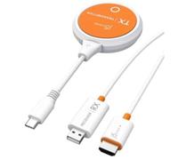 j5create Extensor de pantalla inalámbrico JVAW62-N USB-C HDMI 90W 15 m Blanco/Naranja