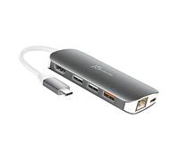 Adaptador múltiple USB-C 9 en 1 - JCD383-N J5CREATE, Plateado y Blanco