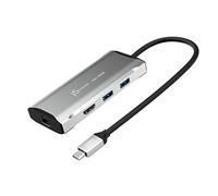 j5create USB C Hub - 4K 60Hz HDMI, 2 USB-A 10Gbps, USB-C 10Gbps con PD 100W, Ethernet, | Adaptador multipuerto para MacBook, ChromeBook, XPS, Surface Pro (JCD392)