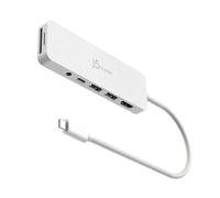 j5create USB-C Multi-Puerto Hub con Power Delivery con 4K HDMI/2 USB-A 5Gbps/PD 100W Carga SD&Micro SD/3.5mm Audio | para MacBook Pro&Air/iPad Pro/iMac/Surface/XPS/Thinkpad/Galaxy/y Más(JCD373ER)