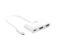 j5create USB Tipo-C a HDMI 4K y USB-A 3.0 con Carga de Paso PD 100W, para MacBook, Chromebook, iPad Pro o portátil USB-C (JCA379)