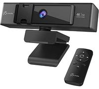 j5create Webcam 4K Ultra HD+ - Mando a Distancia con Zoom Digital 5X, Color Negro