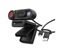 j5create - Webcam - Full HD, conexión USB 2.0 / USB-C Interruptor de enfoque automático y manual