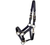 JA Horse JA4041 - Cabezal de potro Pepper - Cabestro ajustable para potro con acolchado de neopreno en cuello y nariz (azul marino, mini potro)