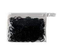 JA Horse JA7004 - Gomas trenzadas para crines, muy fuertes, no elásticas, para el cuidado de caballos, accesorios para equitación (negro, 400 unidades)