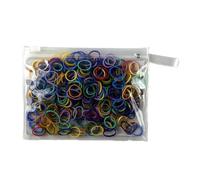 JA Horse JA7004 - Gomas trenzadas para crines, ultrafuertes, no elásticas, para el cuidado de caballos, accesorios para equitación (multicolores, 400 unidades)