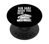 Ja, ja, Made You Read, Divertido Profesor, Amante de los Libros PopSockets PopGrip Adhesivo