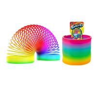 JA-RU Big Magic Rainbow Color Spring Pack (1 Unit) Original Plastic Coil Fidget Toy | Kids Toy for Girls & Boys | Colorful Neon Color Sensor