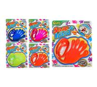 JA-RU Giant Glitter Sticky Hands (3 Toys Assorted) Large Stretchy Hand. Halloween Party Favors Goodie Bag Stuffers & Classroom Prizes. Sens