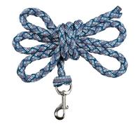 JA4009 - Cuerda de amarre para caballo con mosquetón o gancho de pánico, 2 m, en muchos colores (Smooth - Petróleo/Rosa Salvaje/Blanco, Mosquetón)