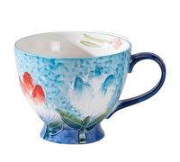 Jaamyears Tazas de caldo, cuencos de sopa con asas, taza de sopa para microondas de 450 ml para desayuno, leche, postres, avena