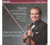 Jaap van Zweden - Paganini:Violin Concerto No.1.Mendelssohn:Concerto for Violin,Piano & Strings