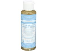 Jab?n de Castilla puro Magic Soaps del Dr. Bronner, 18 en 1, de c??amo, sin aroma, suave para beb?s, 4 onzas l?quidas (118 ml)