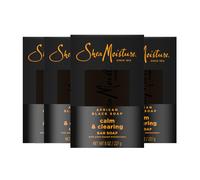 Jab n en barra SheaMoisture African Black Soap, 4 unidades, suaviza y aclara la piel. Jab n en barra calmante y aclarante con nutrientes de humec