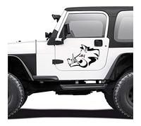 Jabalí etiqueta engomada hoja decoración para coche Accesorios jabalí cabeza patrón jabalí cazadores forestales etiqueta engomada coche (negro, gran juego KX042 KX064)