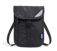 JABALUX Bolsa de pecho para niños, para hombre, de viaje, con protección RFID, antirrobo, con varios bolsillos, para dinero en efectivo, tarjetas, llaves, pasaporte, capas, Negro , 19,5 x 14,5 x 1cm