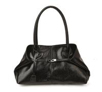 JABALUX Bolso de hombro para mujer 36,5 x 21 x 12,5 cm | Bolso de playa Boho con cadena dorada, correa de piel blanca, cremallera