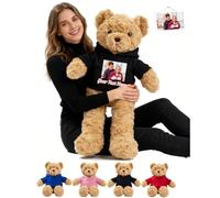 JABECODIFA Osito De Peluche Gigante Personalizado 50 cm A 125 cm, Giant Teddy Bear con Texto Y Foto Personalizable como Regalos Personalizados para Cumpleaños San Valentín Navidad