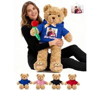 JABECODIFA Osito De Peluche Gigante Personalizado 50 cm A 125 cm, Giant Teddy Bear con Texto Y Foto Personalizable como Regalos Personalizados para Cumpleaños San Valentín Navidad