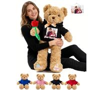 JABECODIFA Osito De Peluche Gigante Personalizado 50 cm A 125 cm, Giant Teddy Bear con Texto Y Foto Personalizable como Regalos Personalizados para Cumpleaños San Valentín Navidad