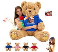 JABECODIFA Osito De Peluche Gigante Personalizado con Grabación De Voz 50 cm A 125 cm, Giant Teddy Bear Personalizable como Gran Oso De Peluche Regalo para Navidad Cumpleaños San Valentín