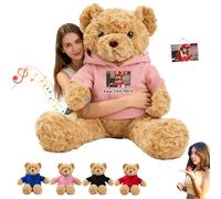 JABECODIFA Osito De Peluche Gigante Personalizado con Grabación De Voz 50 cm A 125 cm, Giant Teddy Bear Personalizable como Gran Oso De Peluche Regalo para Navidad Cumpleaños San Valentín