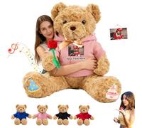 JABECODIFA Osito De Peluche Gigante Personalizado con Grabación De Voz 50 cm A 125 cm, Giant Teddy Bear Personalizable como Gran Oso De Peluche Regalo para Navidad Cumpleaños San Valentín