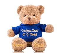JABECODIFA Osito de Peluche Personalizado con Texto Foto Personalizado, Osito Peluche como Regalo Personalizado para Mujer Hombre en San Valentín Cumpleaños Aniversario (30cm)