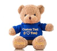 JABECODIFA Osito de Peluche Personalizado con Texto Foto Personalizado, Osito Peluche como Regalo Personalizado para Mujer Hombre en San Valentín Cumpleaños Aniversario (40cm)