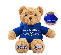 JABECODIFA Personalizado Oso de Peluche con Texto Foto Personalizado Osito Peluche como Regalos Personalizados Cumpleaños Día de San Valentín Aniversario (32cm)