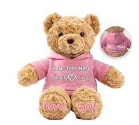 JABECODIFA Personalizado Oso de Peluche con Texto Foto Personalizado Osito Peluche como Regalos Personalizados Cumpleaños Día de San Valentín Aniversario (26cm)