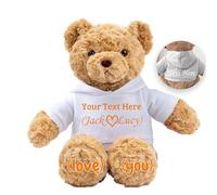 JABECODIFA Personalizado Oso de Peluche con Texto Foto Personalizado Osito Peluche como Regalos Personalizados Cumpleaños Día de San Valentín Aniversario (32cm)