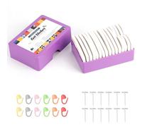 JABNOW Kit de bloqueo para tejidos a needles, Kit completo para tejer, 84 piezas, Púrpura, No plegable, Adulto