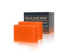 Jabón Ácido Kójico de Cúrcuma Aclarador, Jabón de Baño Hidratante Removedor Manchas Oscuras Kojic Acid Soap Oval Jabon de Curcuma para Cara y Cuerpo, Humectante, Unificar Tono Piel, 2x100g (2)