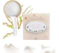 Jabón Aclarante de Arroz, Jabón de Leche de Arroz Herbal Tailandés Blanco Hidratante, Jabón de Arroz Tailandés, Jabón de Leche de Arroz Tailandés Hecho a Mano Original (1pcs)