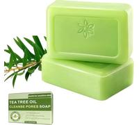 Jabón Antibacteriano Veloma: Enriquecido con Aceite de Árbol de Té - Fórmula Artesanal, de Proceso en Frío, Natural y Orgánica - Jabón Limpiador e Hidratante para Rostro y Cuerpo.