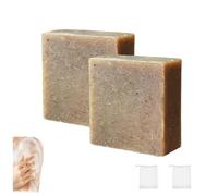 Jabón artesanal a base de hierbas, pastilla limpiadora natural para rostro y cuerpo, fórmula suave para todo tipo de pieles, jabón ecológico para viajar (2pcs)