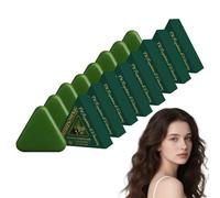 Jabón capilar de hoja de ciprés Nature Triangle Shampoo Bar - Champú y acondicionador sólido para mujeres y hombres, jabón capilar herbal para dar volumen y controlar la grasa, 120g (8 piezas)