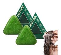 Jabón Capilar Seoulglow Cypress Leaf, Champú Sólido Nature Triangle, Champú Sólido Nature Seven Green, Limpieza Suave Y Cuidado Nutritivo, Calma Y Fortalece El Cabello (2pcs)