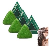 Jabón Capilar Seoulglow Cypress Leaf, Champú Sólido Nature Triangle, Champú Sólido Nature Seven Green, Limpieza Suave Y Cuidado Nutritivo, Calma Y Fortalece El Cabello (3pcs)