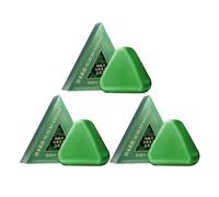 Jabón Champú,3 Piezas Champú Triángulo | Barra Control Verde Para Cuidado Diario Cuero Cabelludo Todos Tipos Cabello Viaje Baño