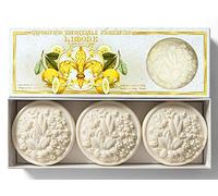 Jabón con aroma de Limón, pack regalo 3 pastillas de 125 g, Jabón artesanal italiano de Saponificio Artigianale Fiorentino