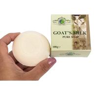 Jabón con leche de cabra (puro) - 100 g Para psoriasis, eccema, pieles secas sarpullidos, rosácea, pieles sensibles y dermatitis. Fabricado por Elegance Natural Skin Care en Gran Bretaña.