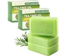 Jabón de Aceite de Árbol de Té, Antibacteriano y Control de Grasa, Limpia Profundamente los Poros, Exfolia, Equilibra la Grasa, Apto para Rostro, Cuerpo y Manos