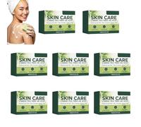 Jabón de aceite de árbol de té, jabón limpiador de poros profundos, exfoliante suave para hombres y mujeres, jabón de limpieza corporal con aceite de árbol de té y aceite de coco, jabón calmante para