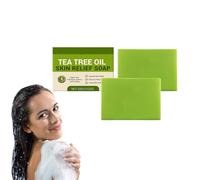 Jabón de aceite de árbol de té para rostro y cuerpo - Jabón de limpieza profunda - Baño purificante para una piel fresca - Apto para piel sensible con control de grasa y cuidado de pies (2 Cajas)